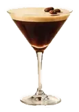 Espresso Martini mit Kaffeebohnen